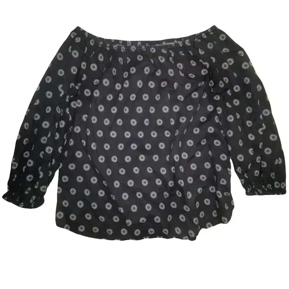 Maeve Anthropologie Women's Top Off Shoulder Boho Floral Top